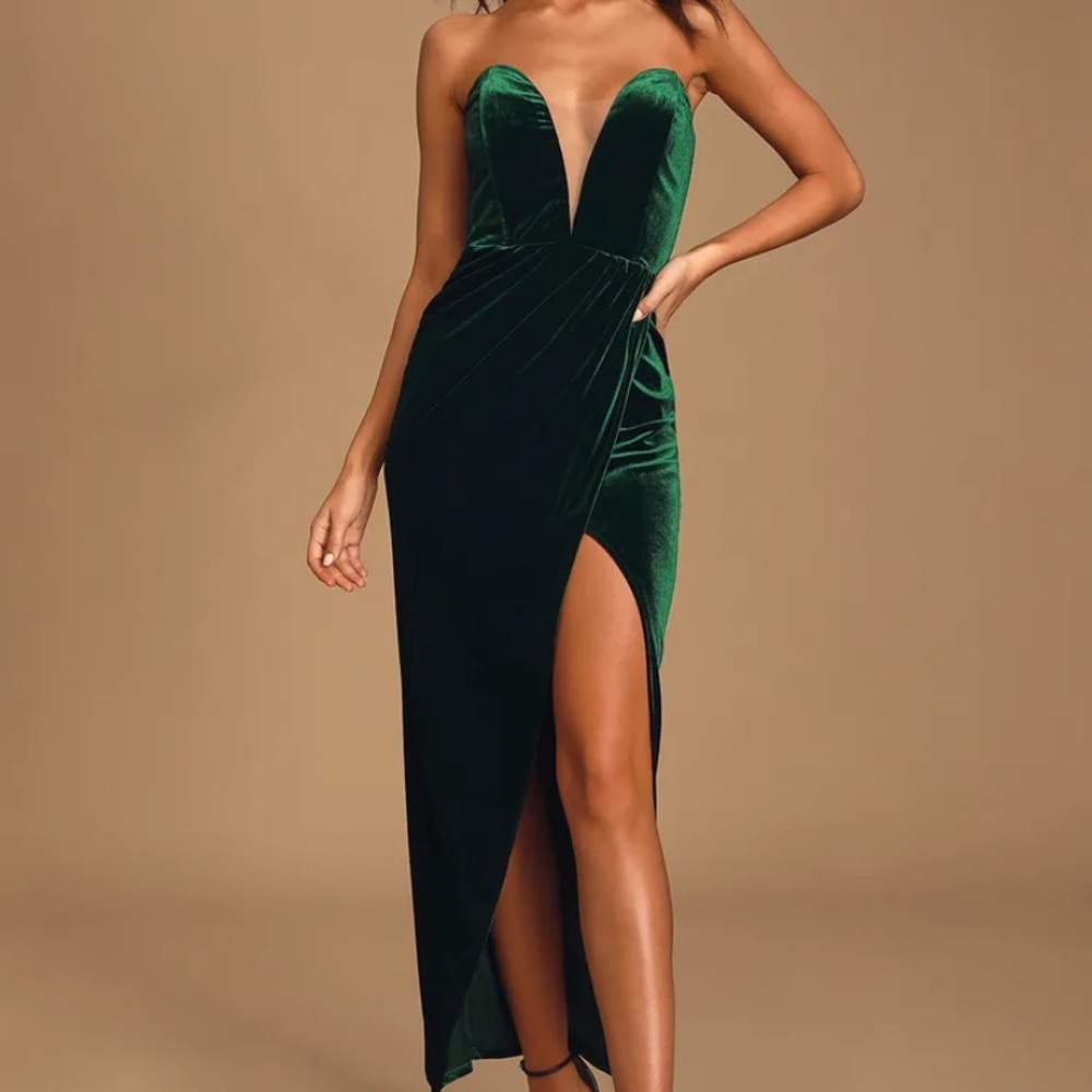 Velvet Emerald Green Lulus Dress